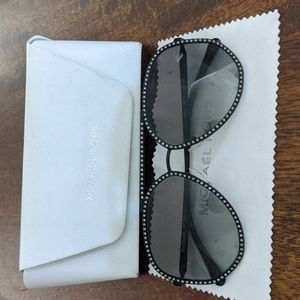 Michael Kors classic aviators sunglasses with crystal-embellished trip